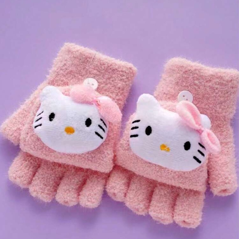 Hello Kitty Pink Mittens for Kids
